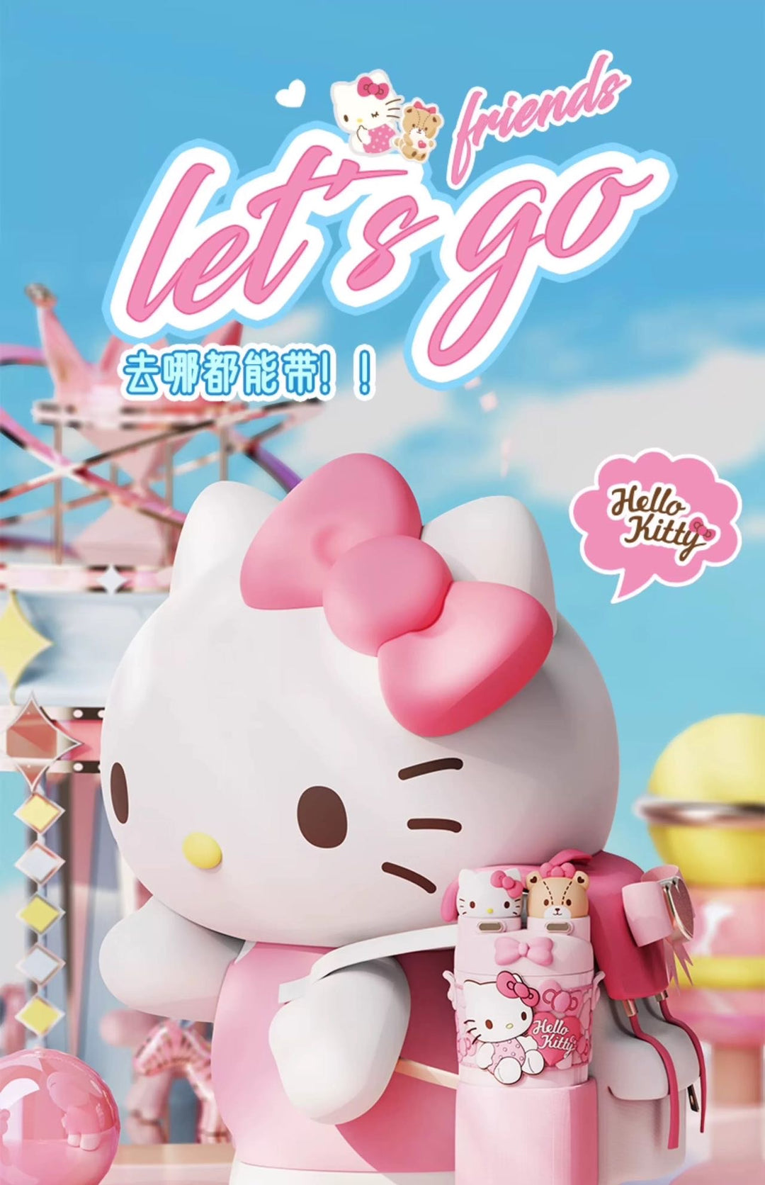 2026New Hangyodon & Kitty Thermos Cup Sanrio Dual-drink Cup