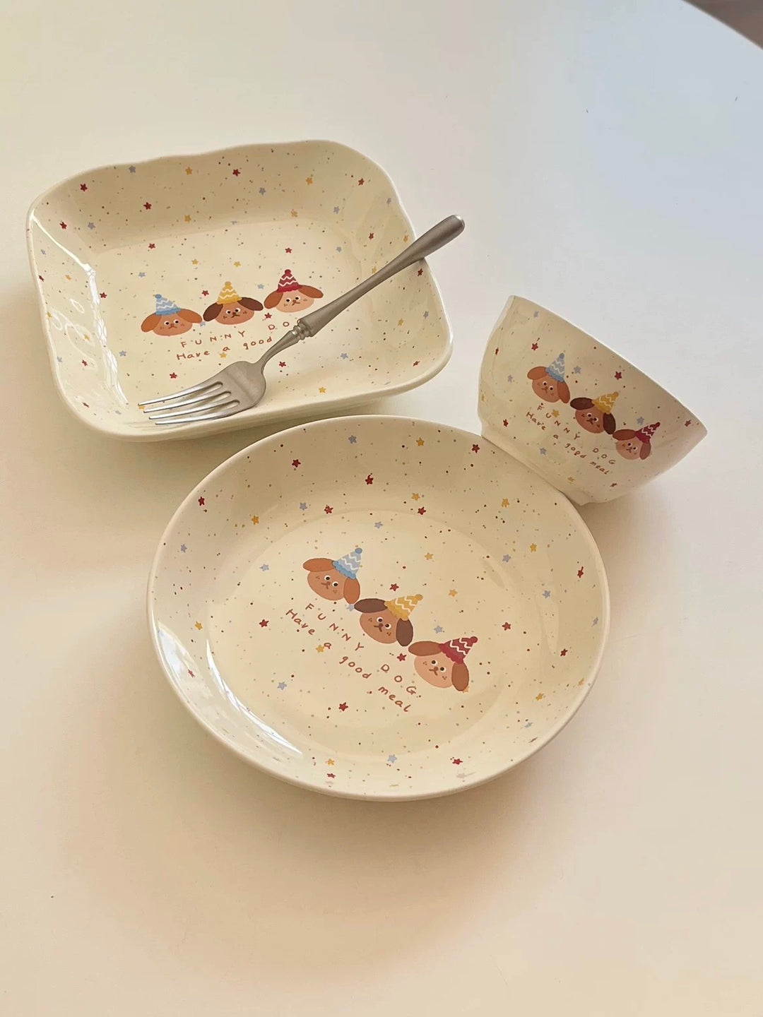 211 Compartment Dinner Plate Cute Ceramic Tableware