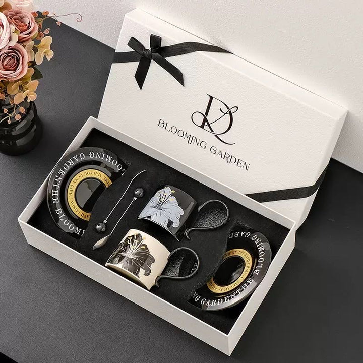 Series Lily Coffee Cup Saucer Set Exquisite Mug