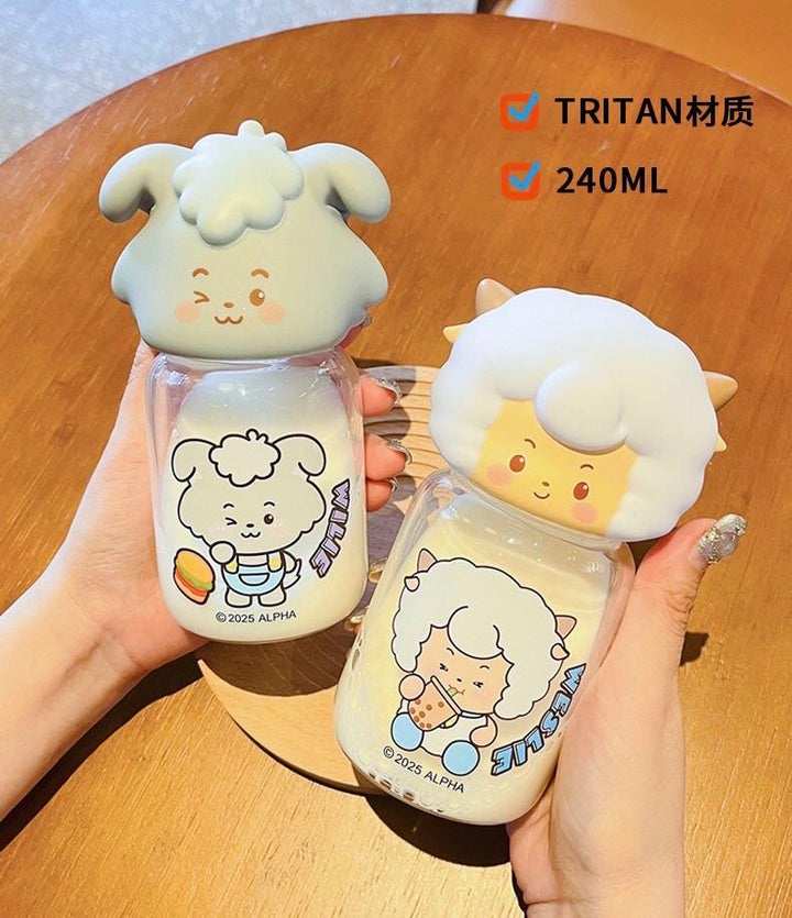 Pleasant Goat Big Big Wolf Tritan Cute Mini Portable Water Cup Water Cup Travel Mug