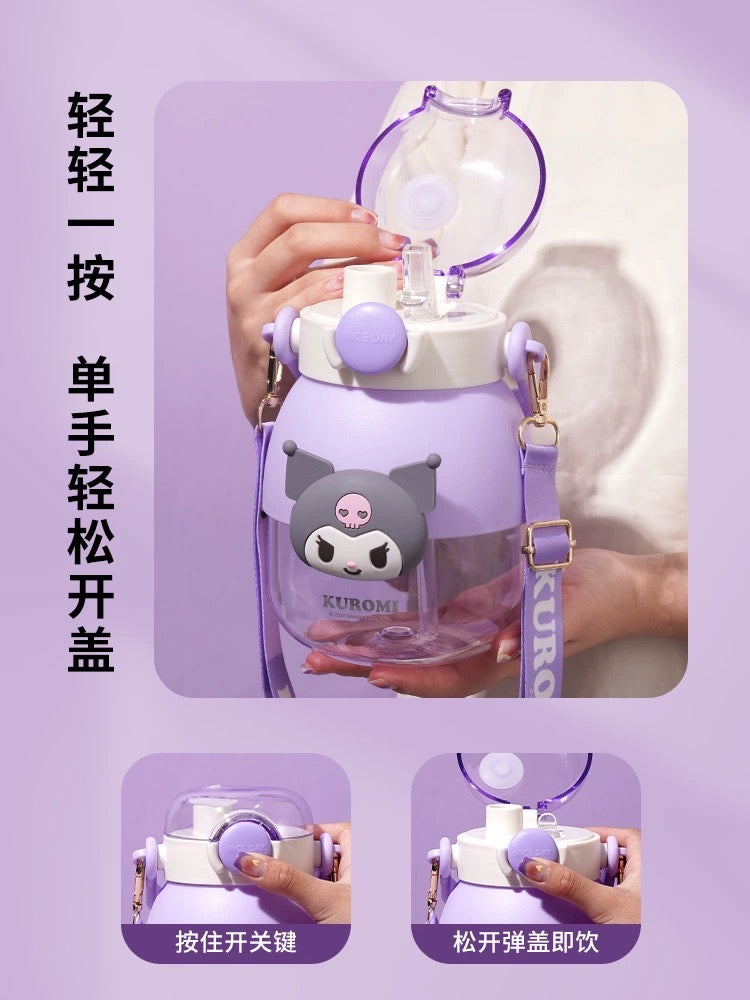 Sanrio Large Capacity Dual-drink Cup Cup Crossbody 1050ml