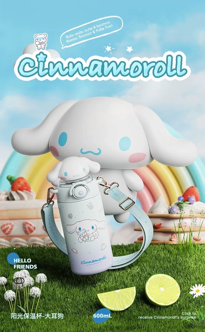 Sanrio 316 Stainless Steel Straw Thermos Cup Keep Warm Keep Cold Crossbody