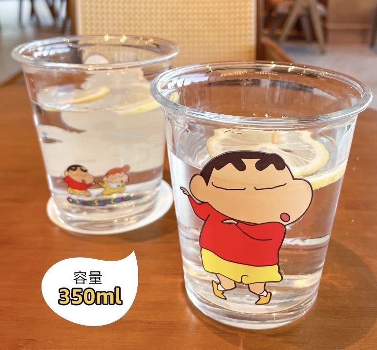 Crayon Shin-chan Glass Cup Heat Resistant Water Cup Set 1 Set 4