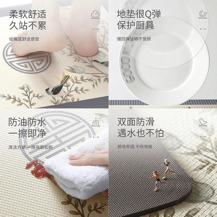 Special Floor Mat PU Leather Waterproof Oil-proof Anti-slip Floor Mat Various Styles Available