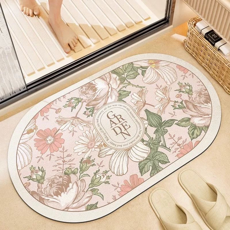 Water Absorbent Anti-slip Foot Mat Water Absorbent Quick Dry Anti-slip