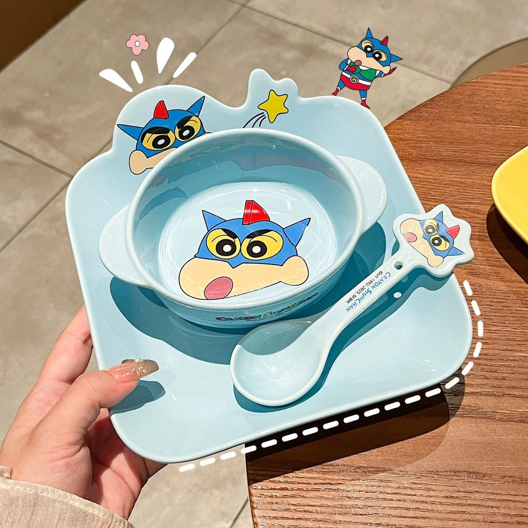 Crayon Shin-chan Ceramic Tableware Set Bowl Plate Set
