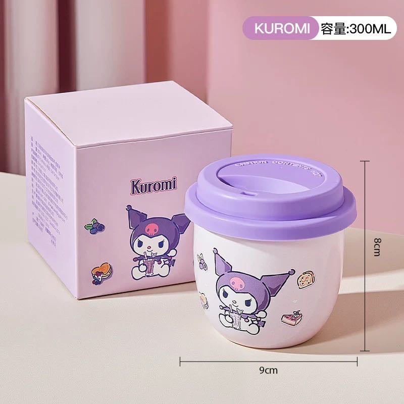 Sanrio Ceramic with Lid Mug Coffee Water Cup Portable Cup