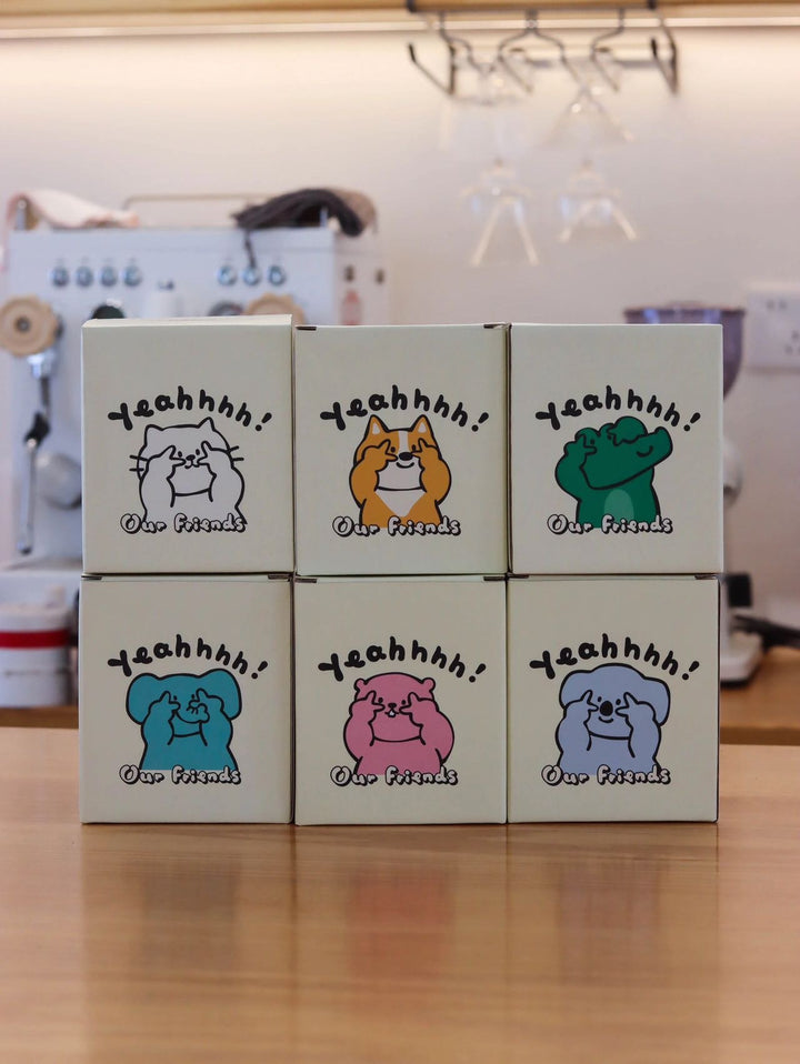 Series Cute Animal Glass Cup Healing Glass Cup
