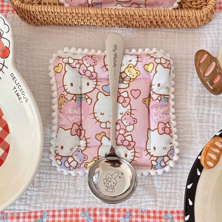 Sanrio 304 Stainless Steel Flat Bottom Round Head Soup Spoon Rice Spoon