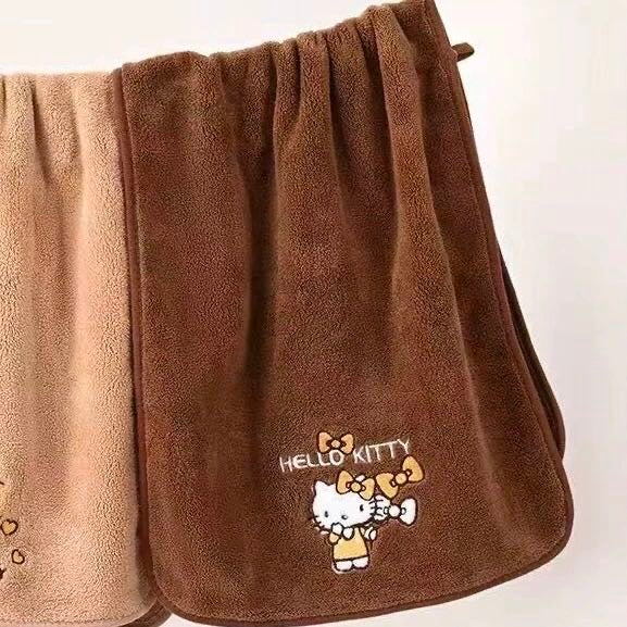 HelloKitty Towel Coral Fleece Water Absorbent Quick Dry