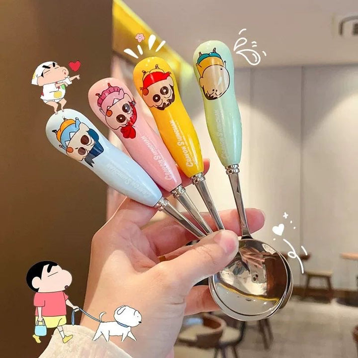 Crayon Shin-chan 304 Stainless Steel Set Soup Spoon Fork