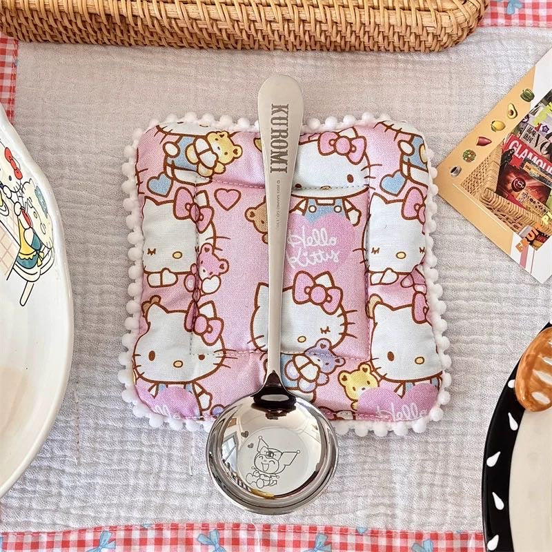 Sanrio 304 Stainless Steel Flat Bottom Round Head Soup Spoon Rice Spoon