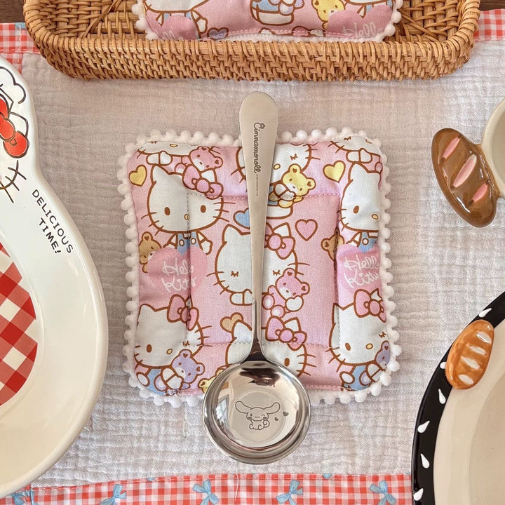 Sanrio 304 Stainless Steel Flat Bottom Round Head Soup Spoon Rice Spoon