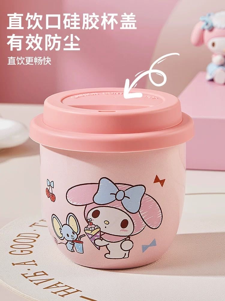 Sanrio Ceramic with Lid Mug Coffee Water Cup Portable Cup