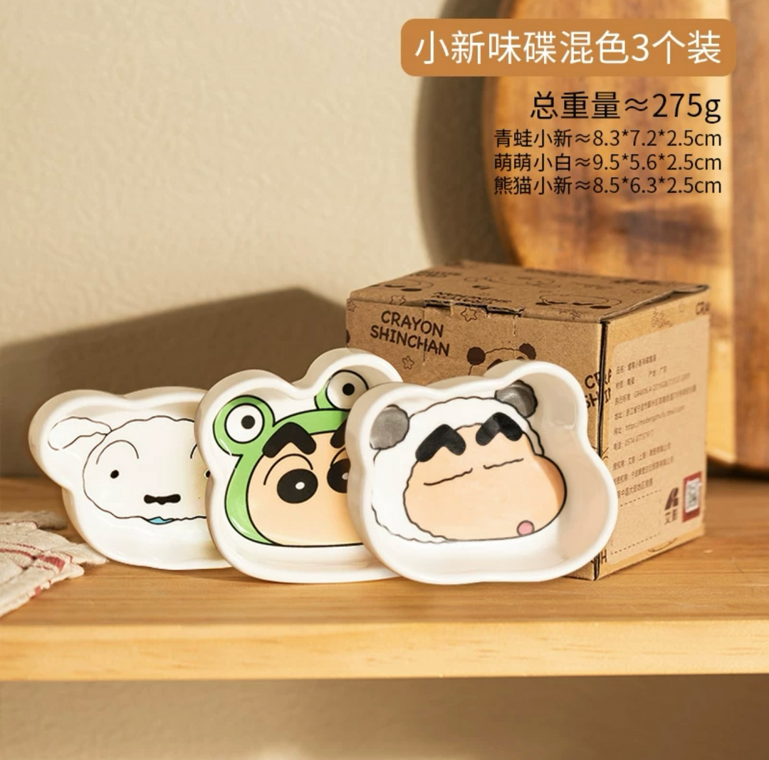 Crayon Shin-chan Ceramic Saucer Seasoning Dish Dessert Plate Saucer 3
