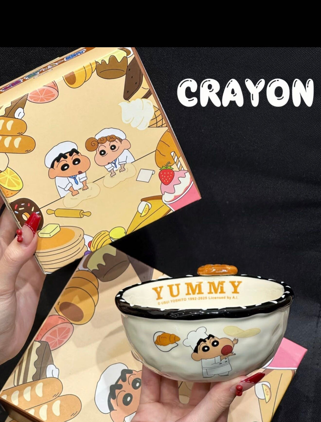 Crayon Shin-chan Ceramic Underglaze Bread Series Tableware Set