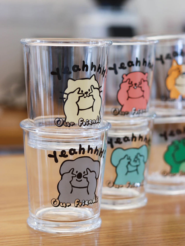 Series Cute Animal Glass Cup Healing Glass Cup
