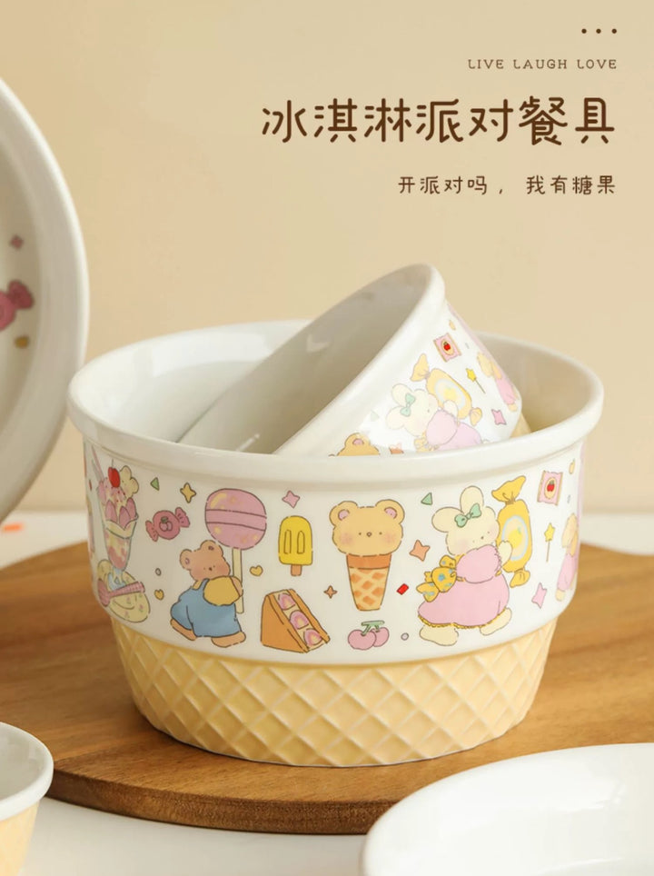 Ice Cream Series Tableware Set Individually Packaged