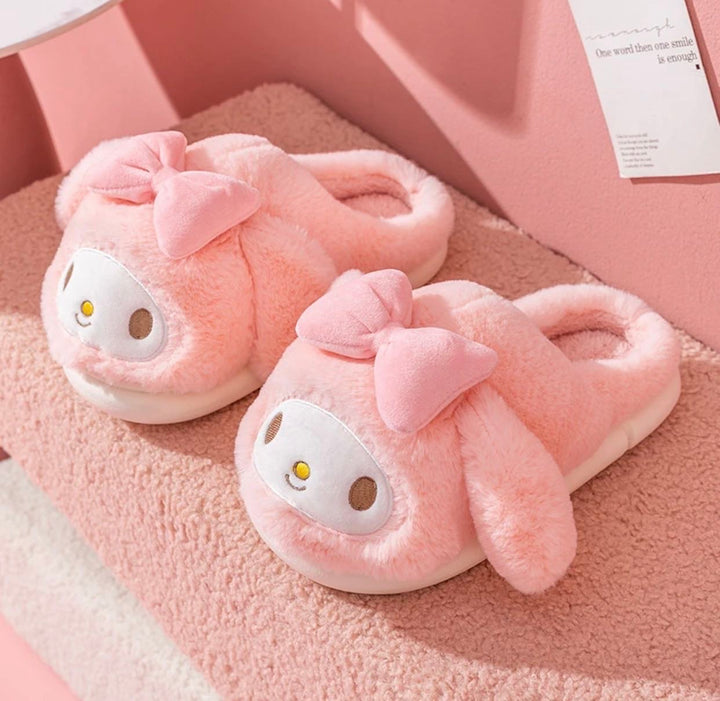 『 Soft & Fluffy Sanrio™️ 』House Slippers | Soft Warm Anti-Slip Indoor & Outdoor Furry Shoes