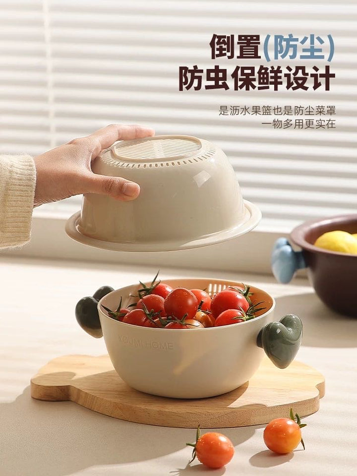 Dishwasher Drain Basket New Dopamine Thickened Drain Basket Washing Basin Fruit Snack Small