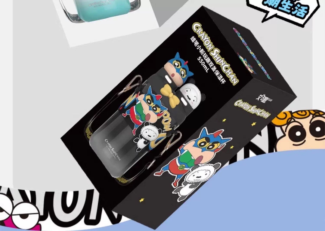 Classic Action Kamen Crayon Shin-chan Thermos Cup 316 Stainless Steel