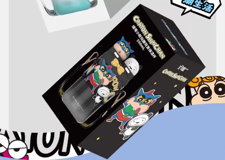 Classic Action Kamen Crayon Shin-chan Thermos Cup 316 Stainless Steel