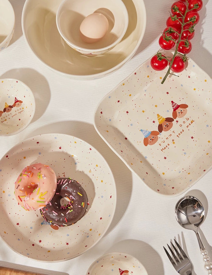 211 Compartment Dinner Plate Cute Ceramic Tableware