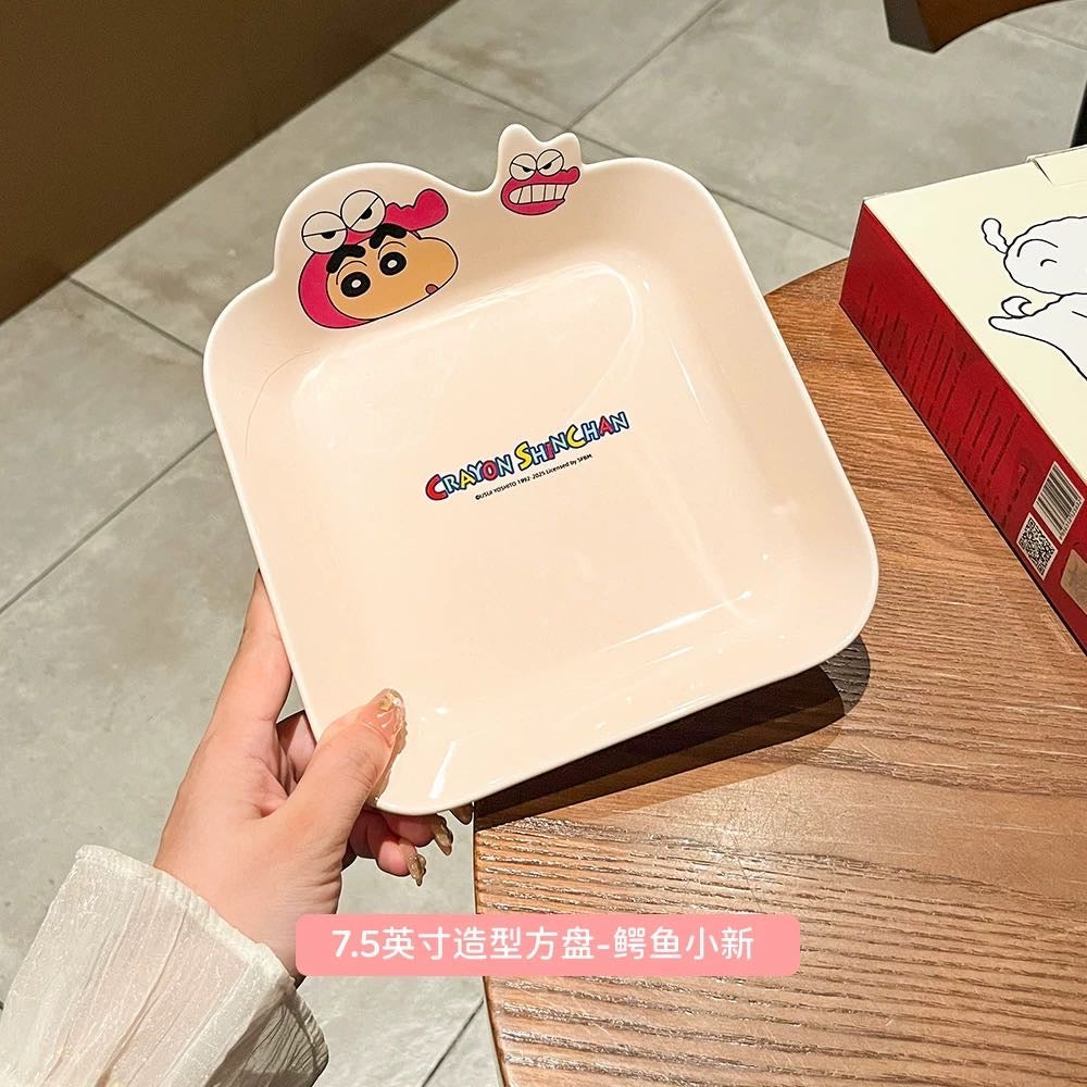 Crayon Shin-chan Ceramic Tableware Set Bowl Plate Set