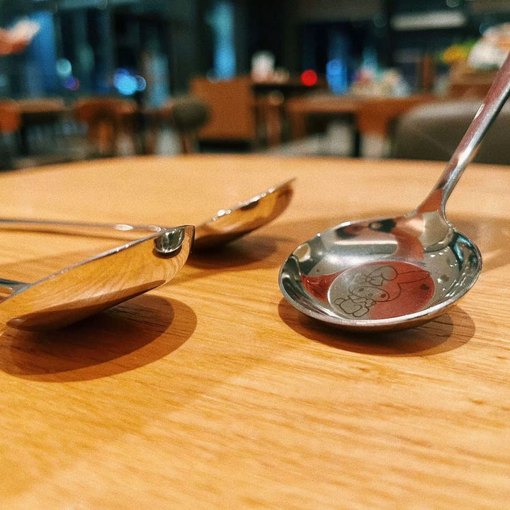 Sanrio 304 Stainless Steel Flat Bottom Round Head Soup Spoon Rice Spoon