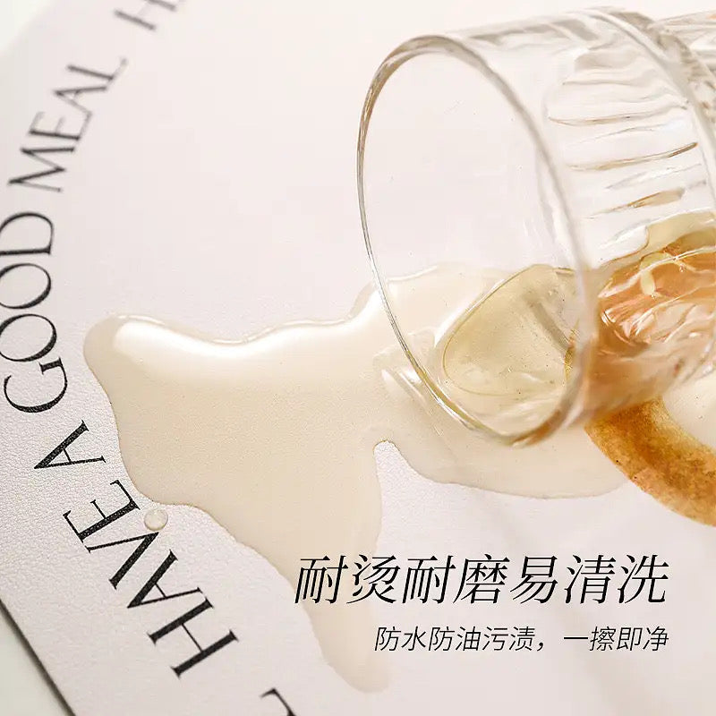Bread PU Leather Placemat Waterproof Oil-proof Anti-slip Placemat