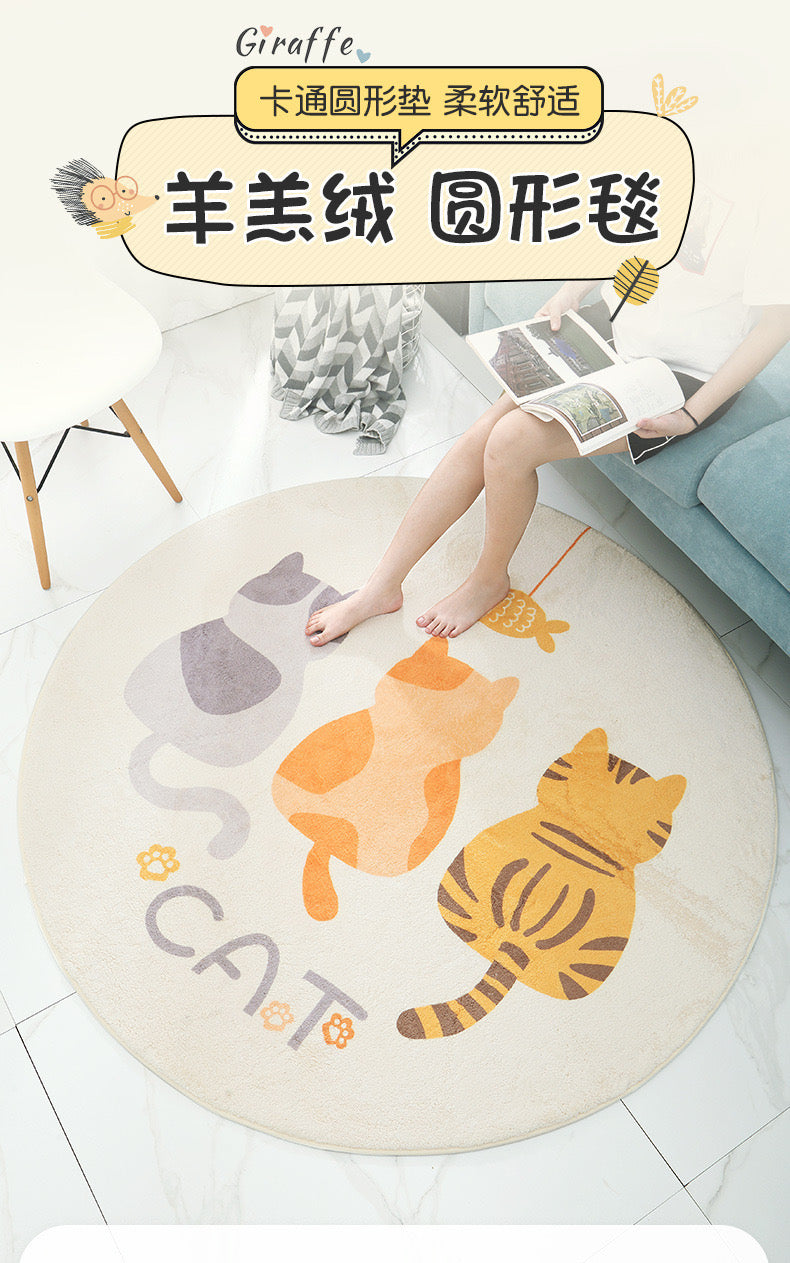 Size 100*100cm Creative Goat Household Floor Mat