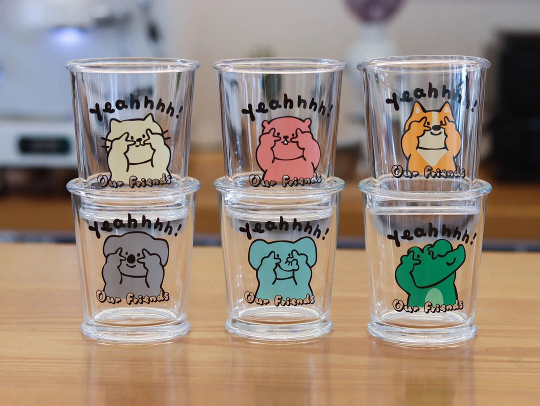 Series Cute Animal Glass Cup Healing Glass Cup