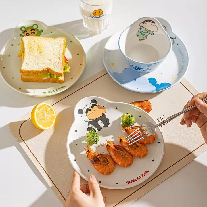 Crayon Shin-chan Cute Ceramic Dinner Plate Shin-chan Series