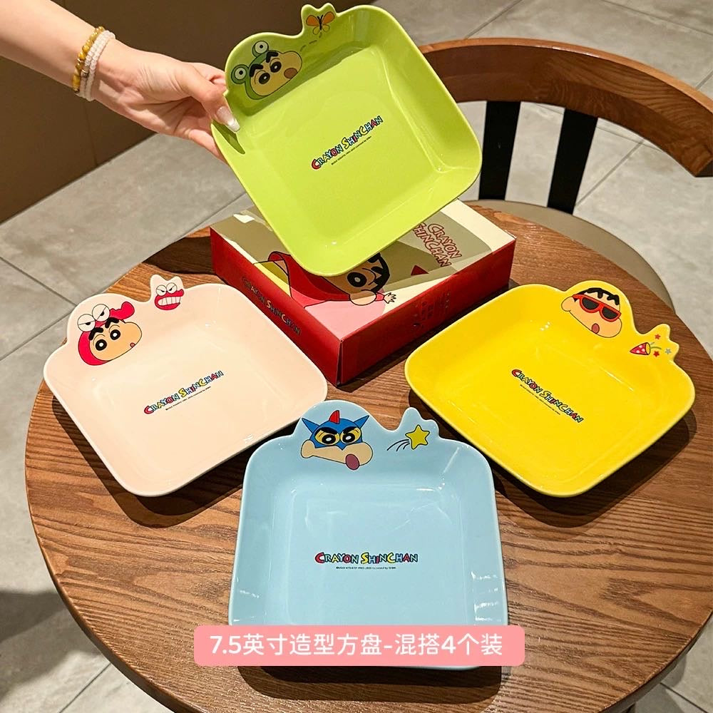 Crayon Shin-chan Ceramic Tableware Set Bowl Plate Set