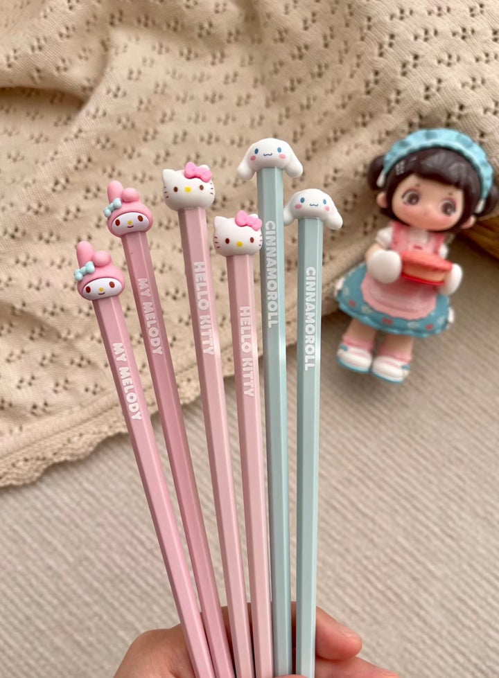 Sanrio Alloy Chopsticks My Melody Cinnamoroll Hello Kitty Anti-mold Anti-slip Chopsticks Individually Packaged