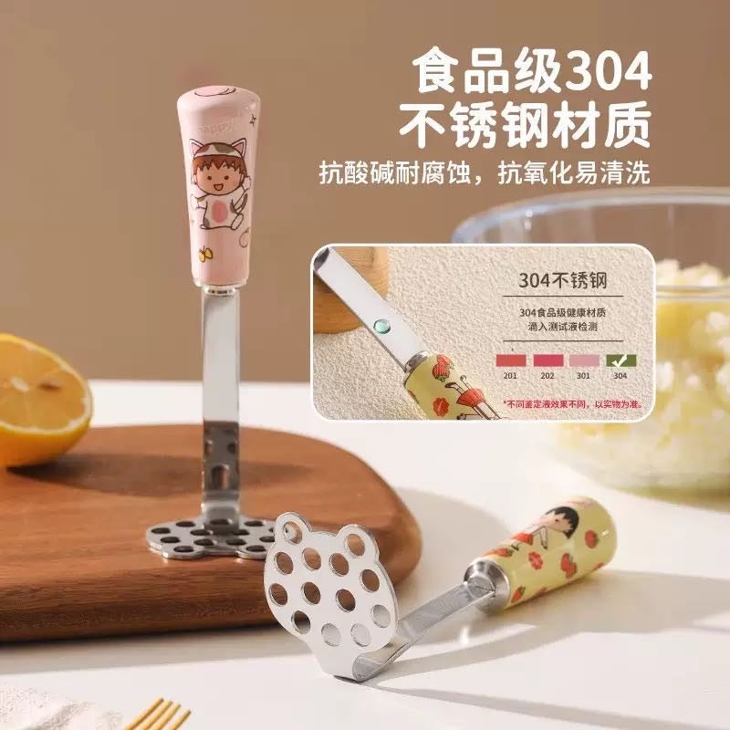 Chibi Maruko-chan Masher Stainless Steel Household Masher