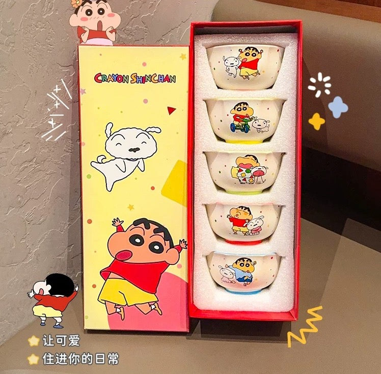 Crayon Shin-chan Rice Bowl Set Gift Box
