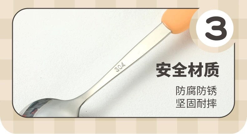 Crayon Shin-chan 304 Stainless Steel Chopsticks Spoon Portable Set