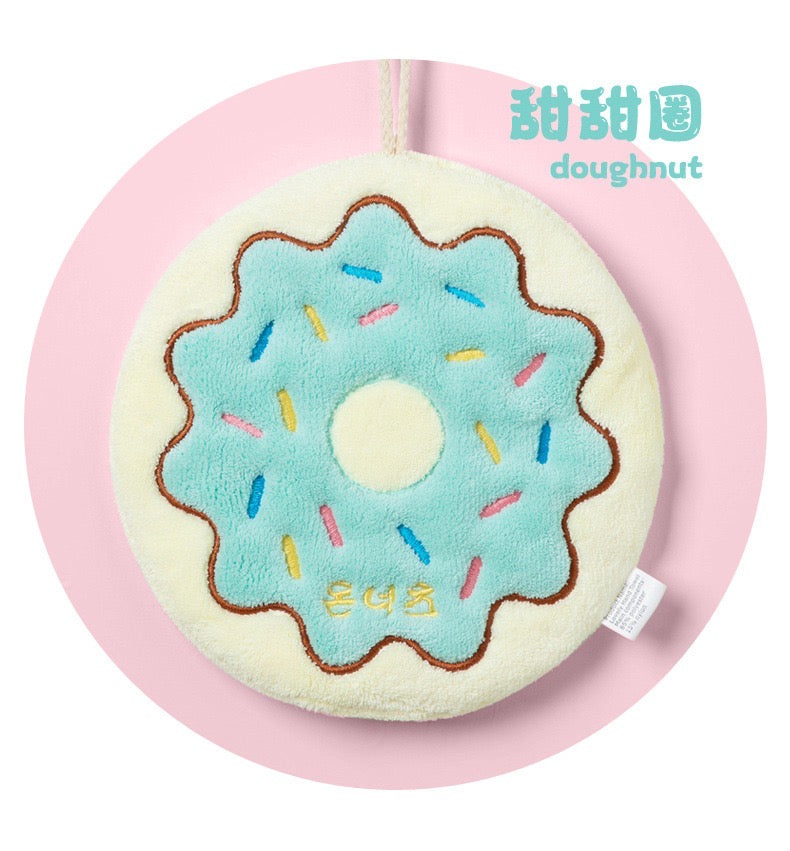 Hanging Hand Towel Bread Series Thickened Water Absorbent Coral Fleece Towel 1 Set 4